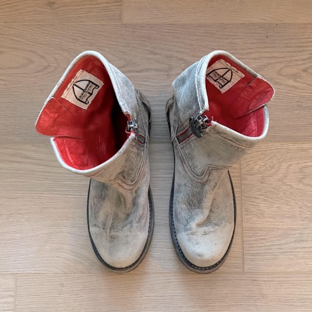 Walk by Faith Vintage Exene Distressed Moto Combat Boots – Size 6 - Picture 6 of 14